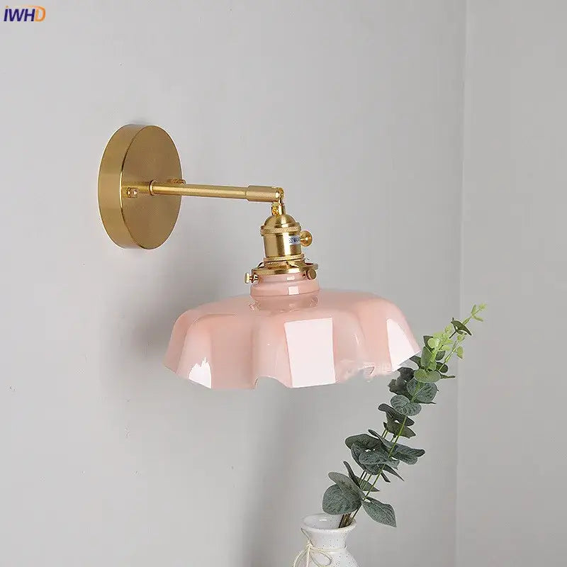 Pink Ceramic Glass Lamp
