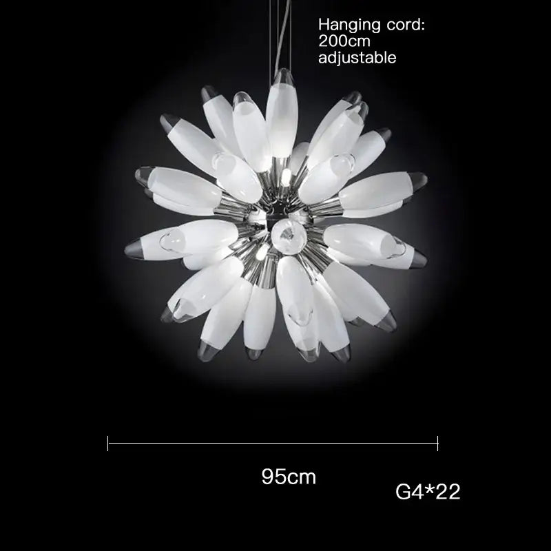 Silver Flower Globe Light