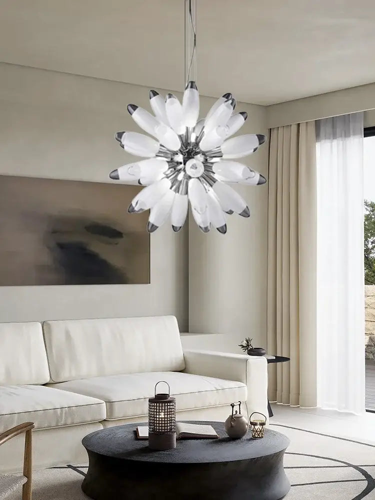 Silver Flower Globe Light