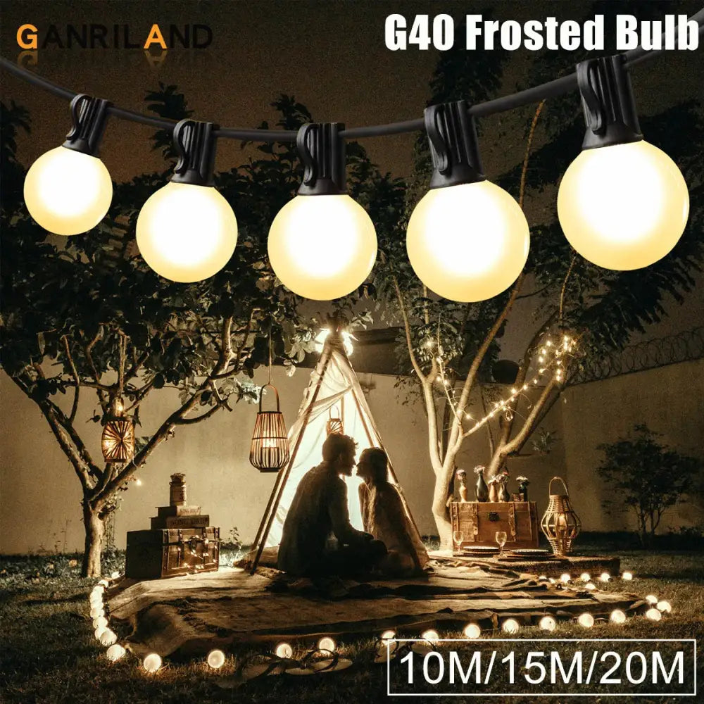 Black LED Globe String Lights