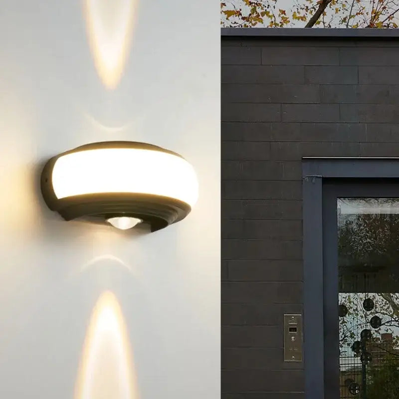Black Half-Round Staircase Light