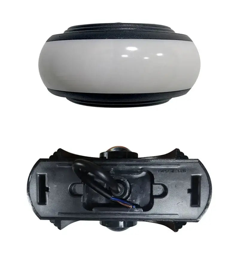 Black Half-Round Staircase Light