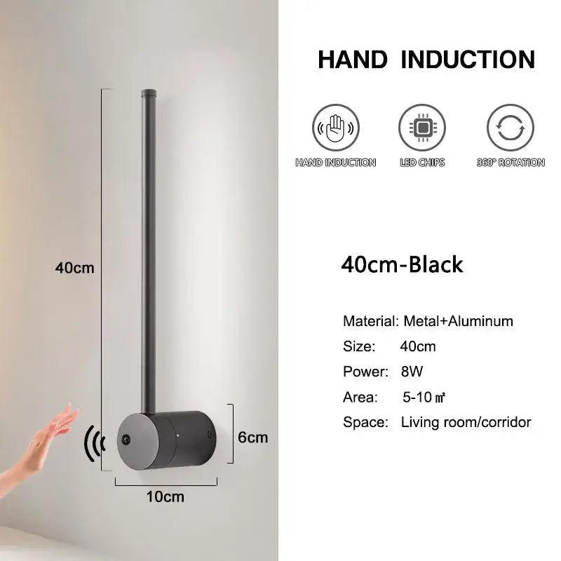 Copper Induction Wall Light