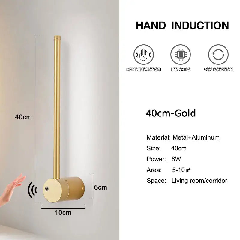 Copper Induction Wall Light