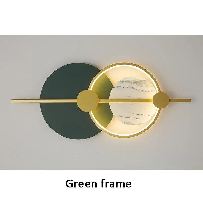 Gold Black Marble Wall Lamp