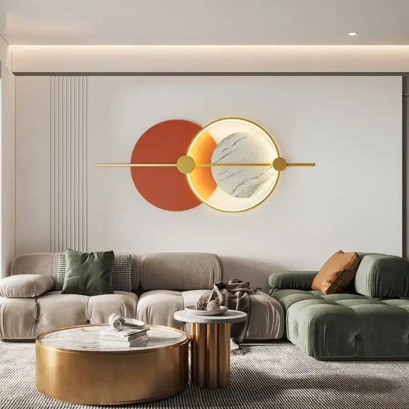 Gold Black Marble Wall Lamp