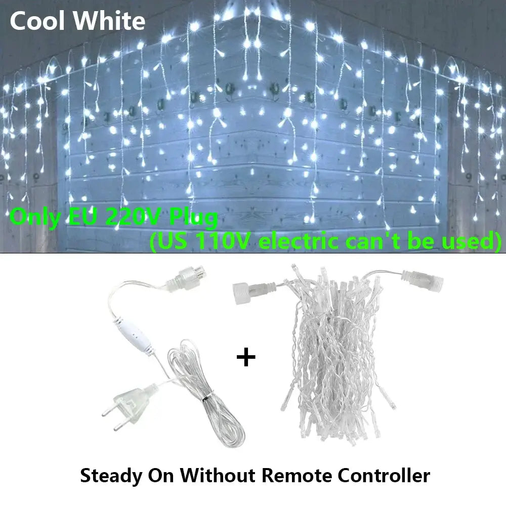 Golden LED Icicle Lights