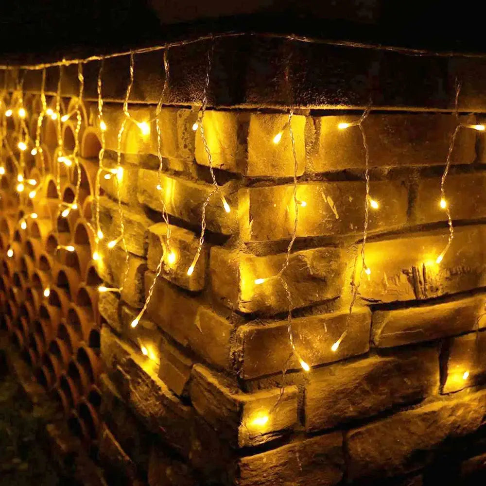 Golden LED Icicle Lights