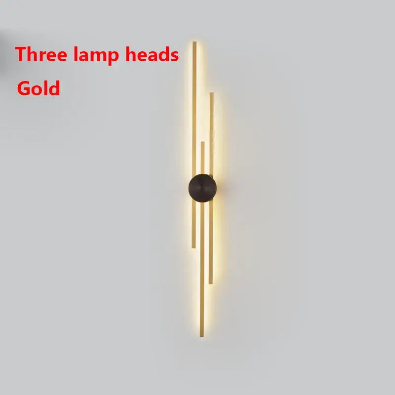 Gold Black Long Wall Lamp