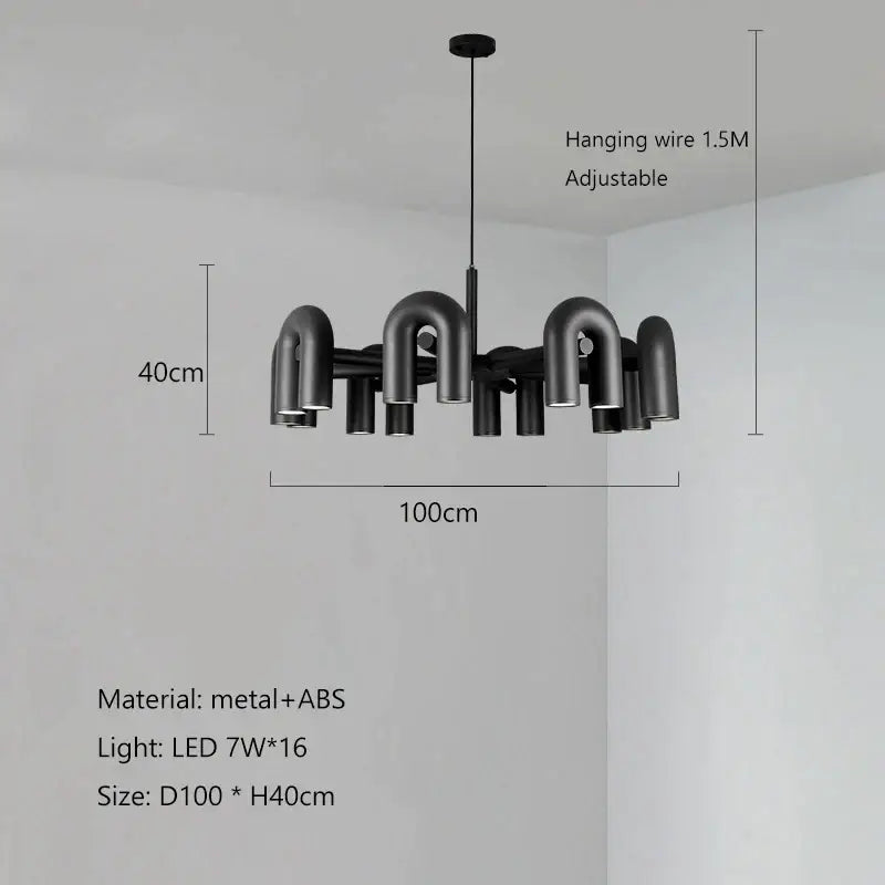 Grey U-Shape Pendant