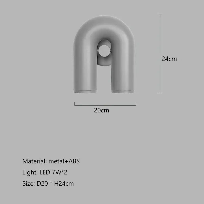 Grey U-Shape Pendant