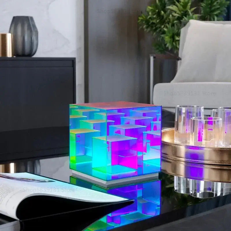 Rainbow LED Cube Lamp