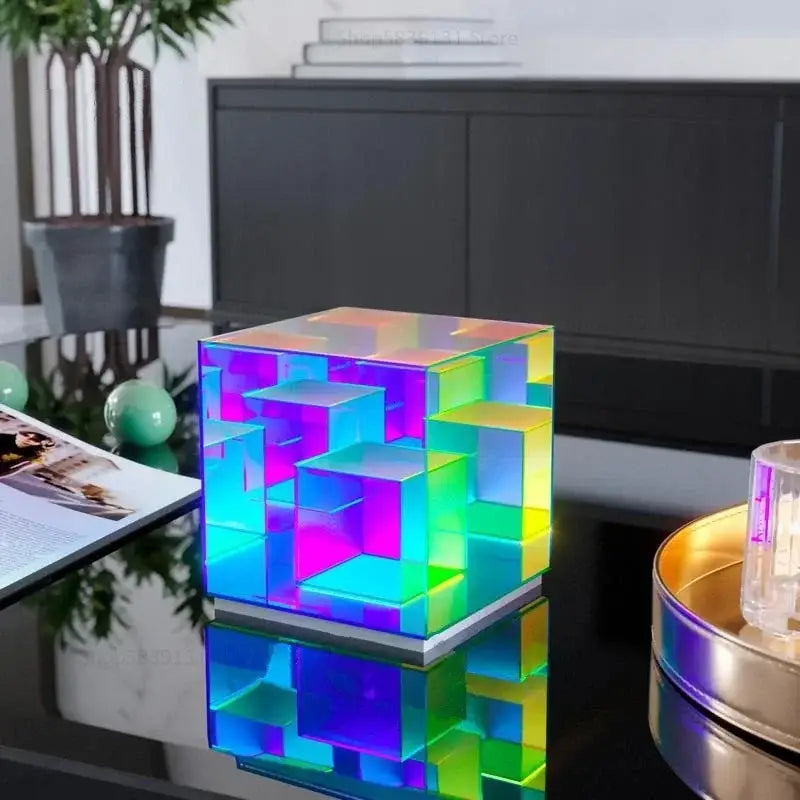 Rainbow LED Cube Lamp