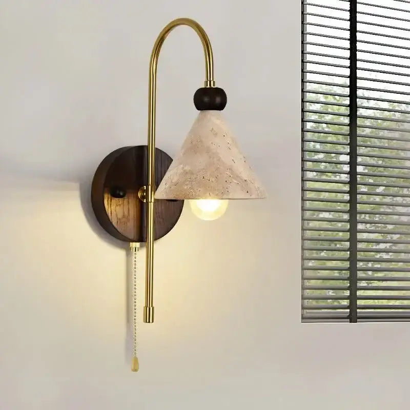 Marble Brass Wall Light