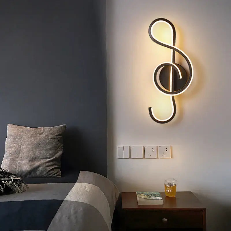Black Gold Twisted Wall Lamp