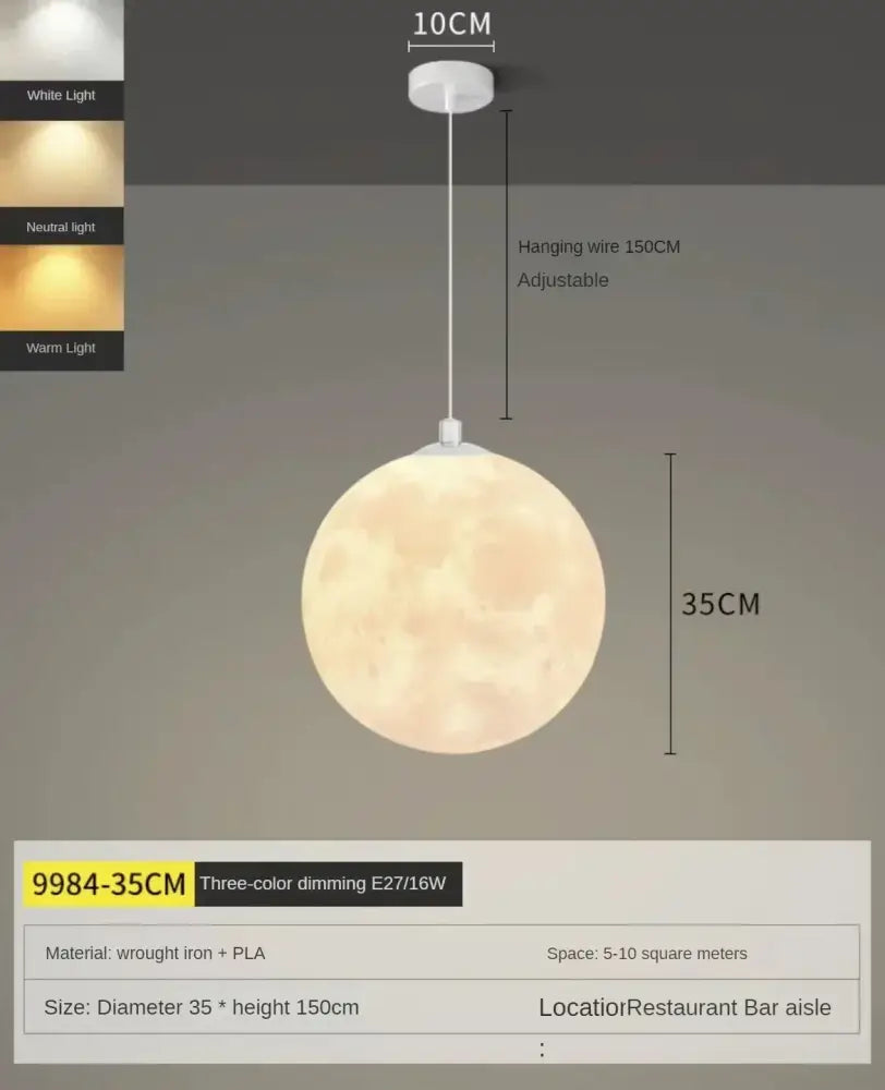 Moon Planet Ceiling Chandelier