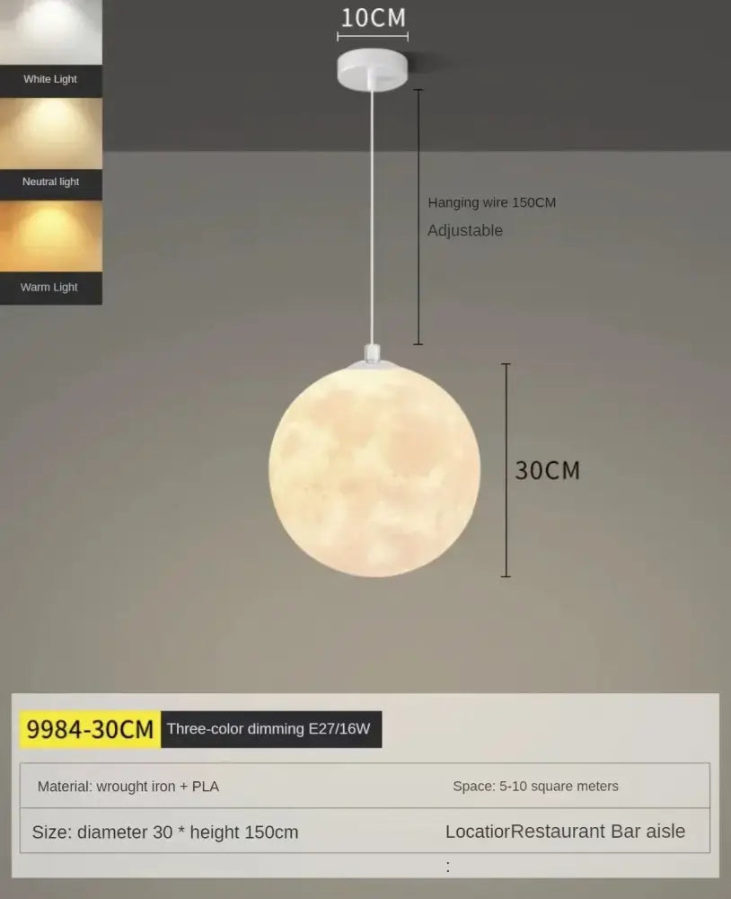 Moon Planet Ceiling Chandelier