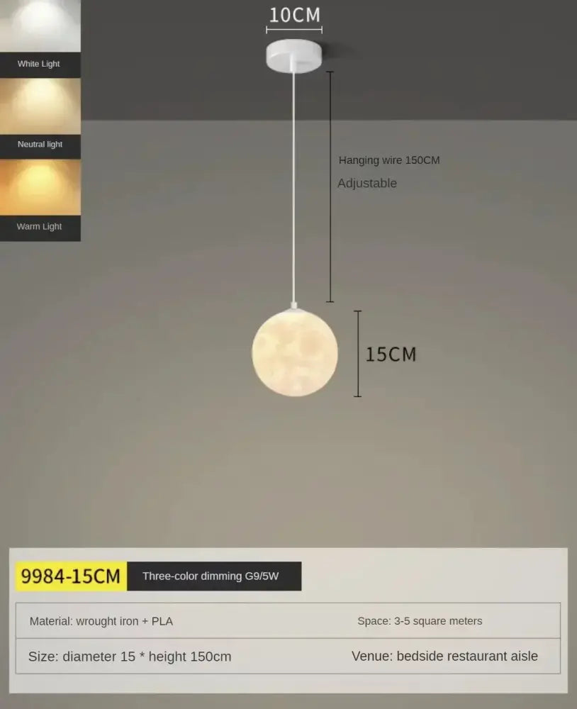 Moon Planet Ceiling Chandelier