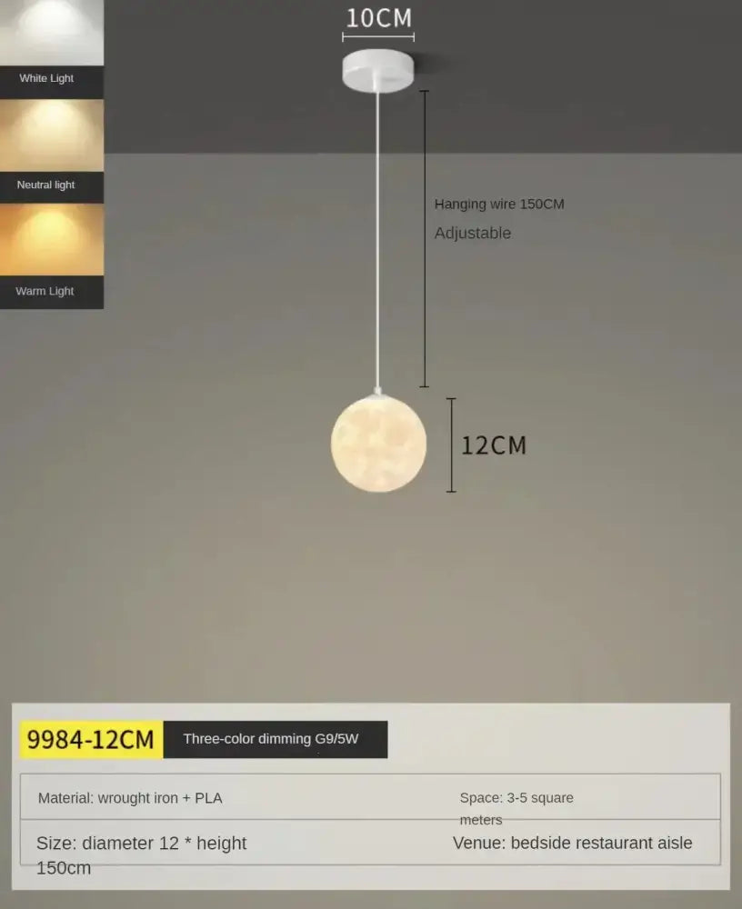 Moon Planet Ceiling Chandelier