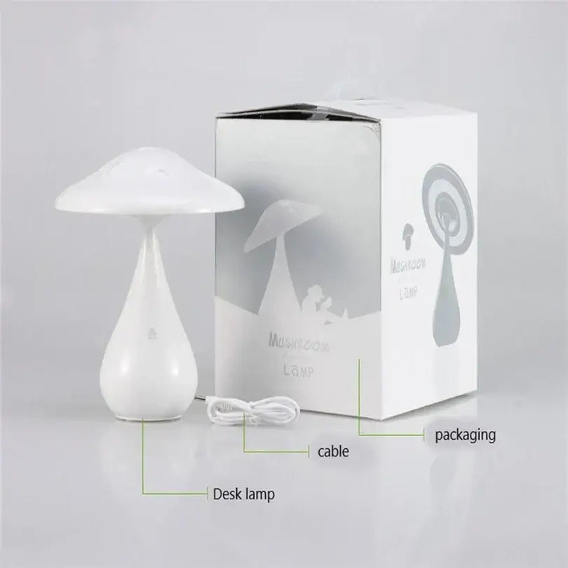 Gray LED Mushroom Lamp