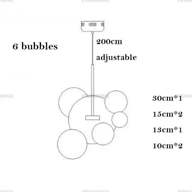 Nordic Bubble Chandelier Light