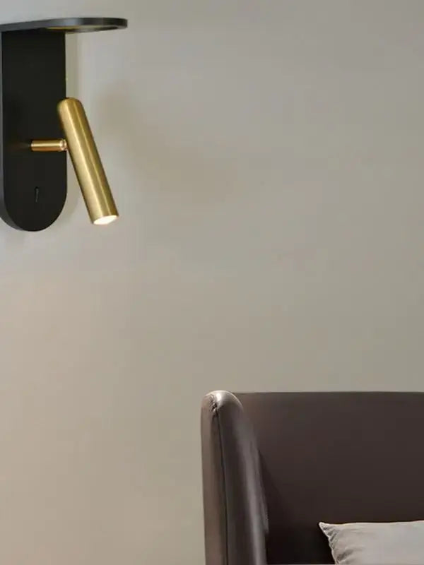 Black Brass Flame Lamp