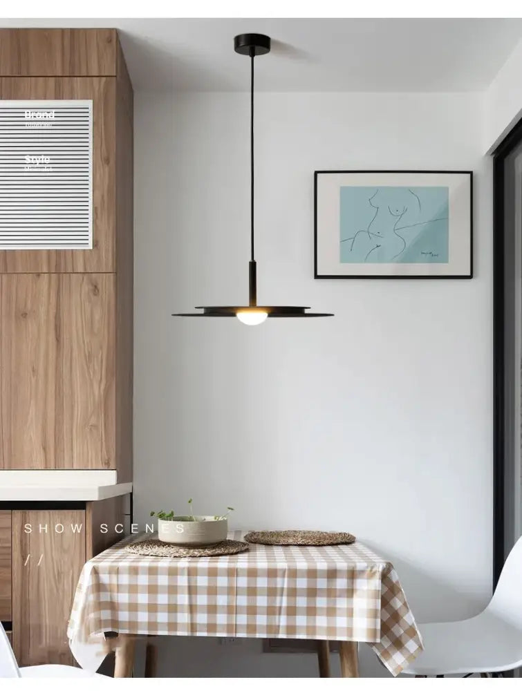 Black Flying Saucer Chandelier