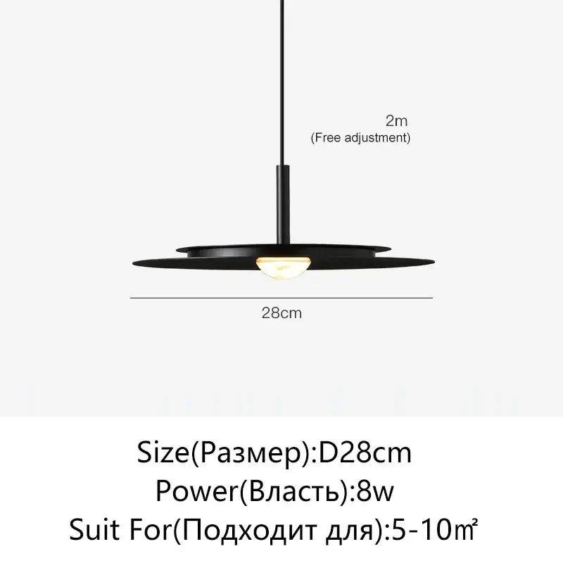 Black Flying Saucer Chandelier