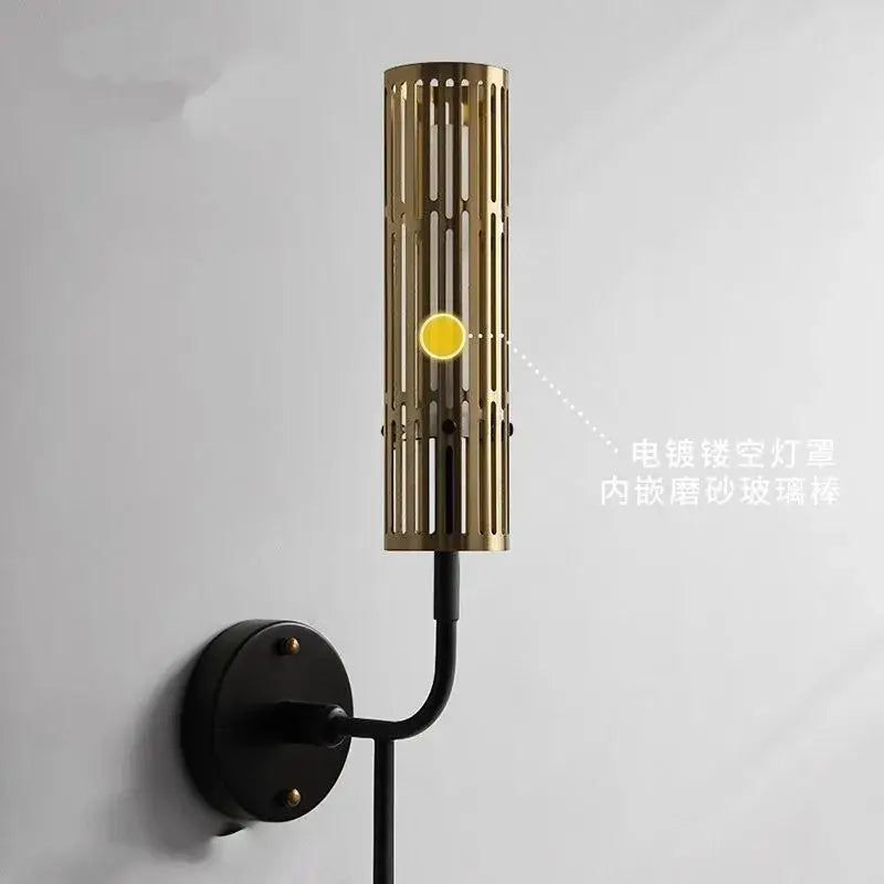 Gold Black Nordic Sconce