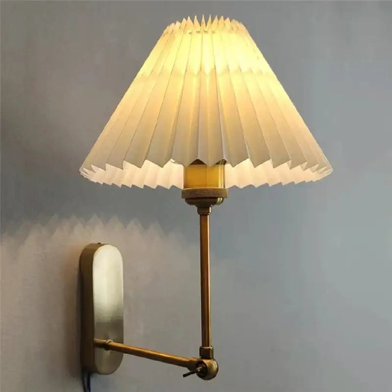 Cream Pleated Wall Sconce