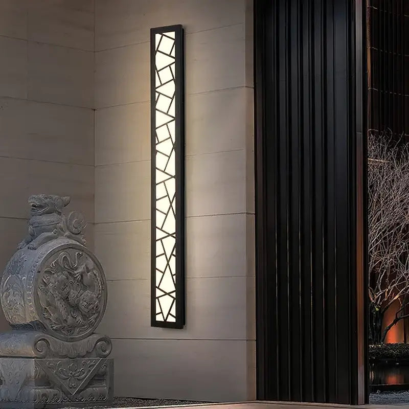 Black Outdoor Aluminum 150cm Wall Lamp