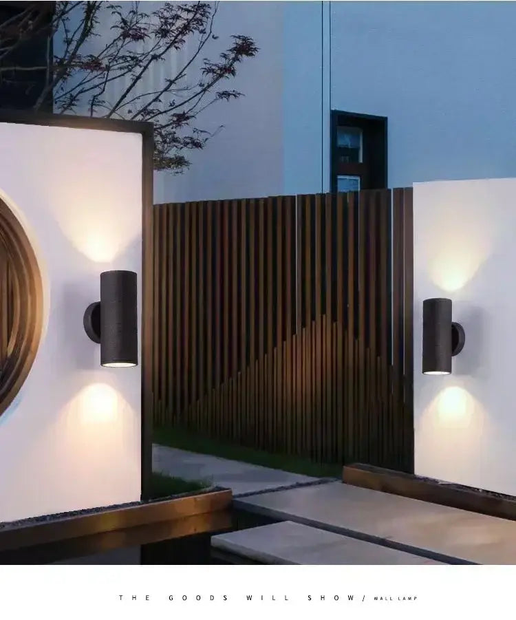 Black Outdoor Up-Down LED Wall Sconce