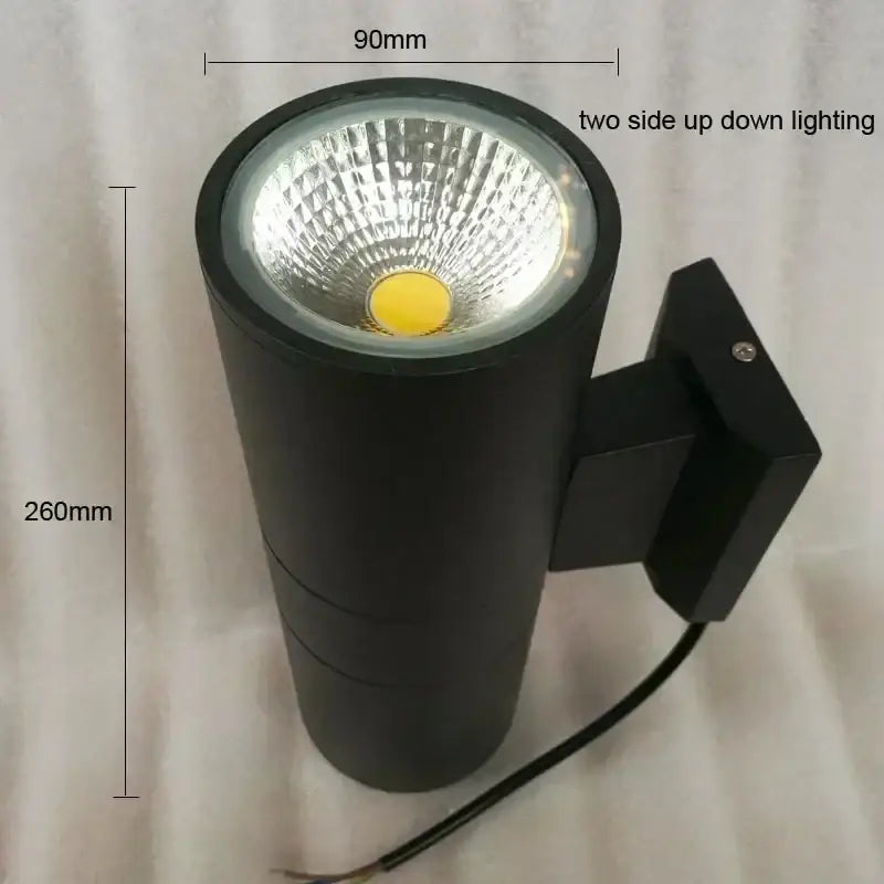 Black Outdoor Up-Down LED Wall Sconce
