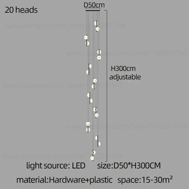 LED Oval Chandelier