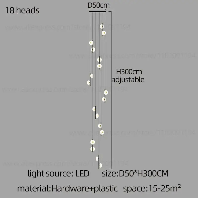 LED Oval Chandelier