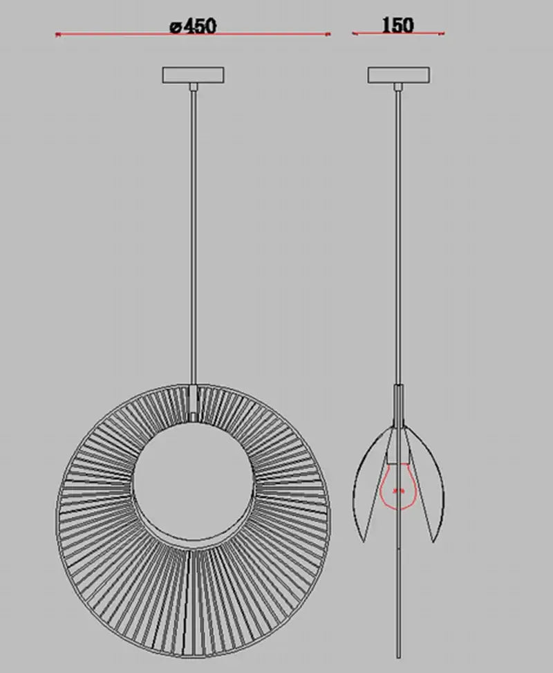 Black Oyster Pendant Light