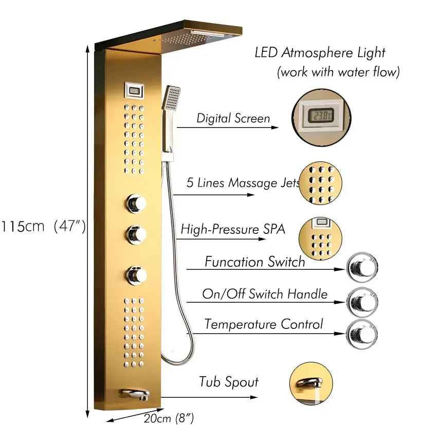 Chrome LED Bath Faucet