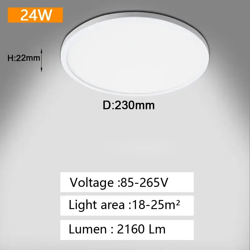 White Panel Ceiling Light