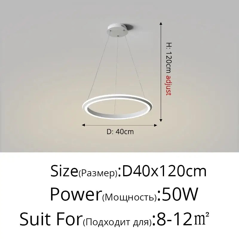 White Circular LED Pendant