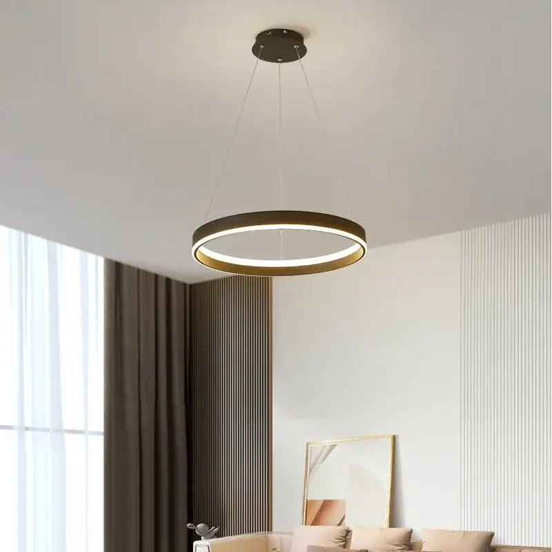 White Circular LED Pendant