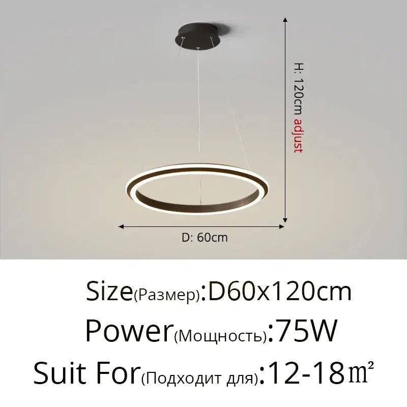 White Circular LED Pendant