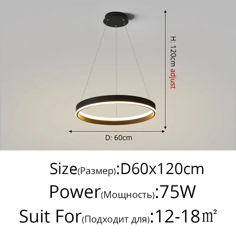 White Circular LED Pendant