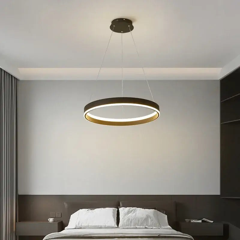 White Circular LED Pendant