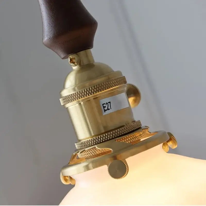 Brass Antique Vintage Glass Pendant Lamp