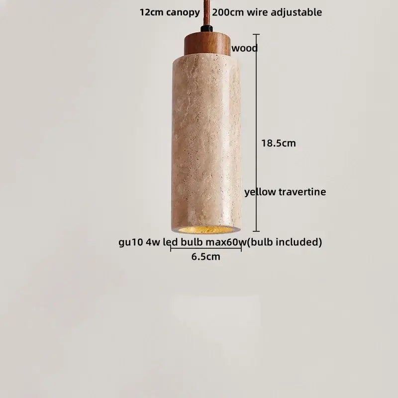 Concrete Wood Industrial Adjustable Pendant Lamp