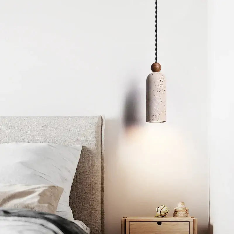 Concrete Wood Industrial Adjustable Pendant Lamp
