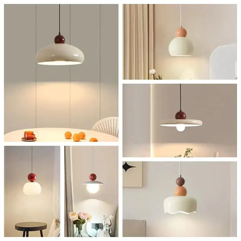 Beige Ceramic Pendant Lamp
