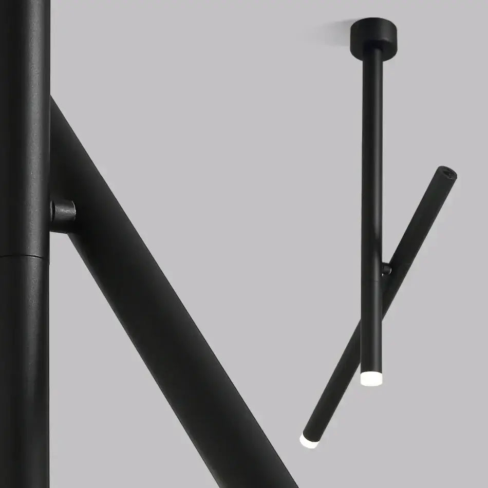 Black Intersecting LED Pendant