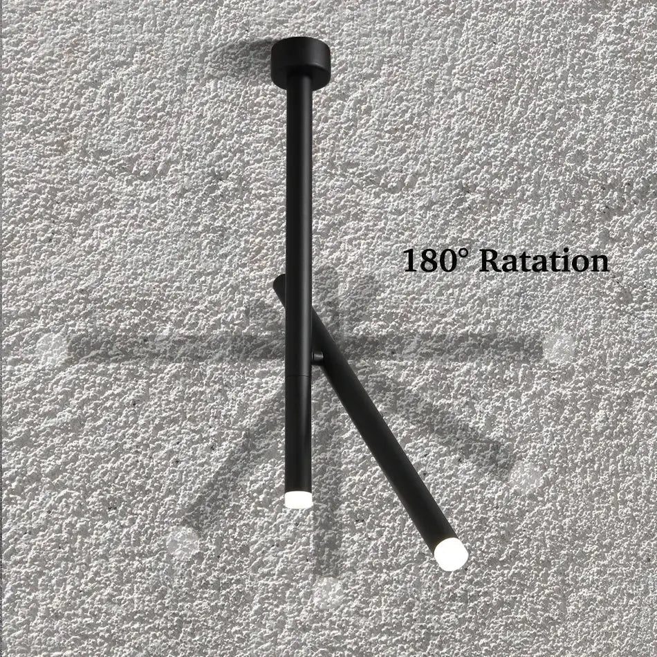 Black Intersecting LED Pendant