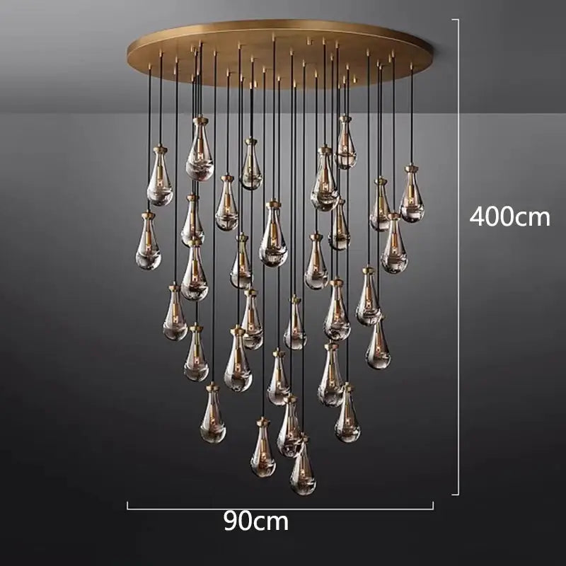 Black LED 31-Head Pendant Chandelier